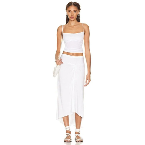 ENZA COSTA Supima Cotton Essential Strappy Tank in White XSmall Womens - Picture 10 of 12